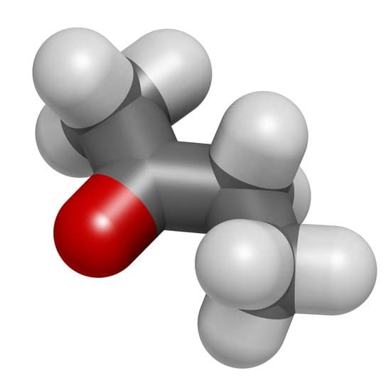 Butanone (methyl ethyl ketone, MEK) industrial solvent.