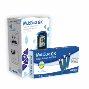 Zestaw do pomiaru stężenia ciał ketonowych MultiSureGK/aparat + paski ketonowe 10 szt.