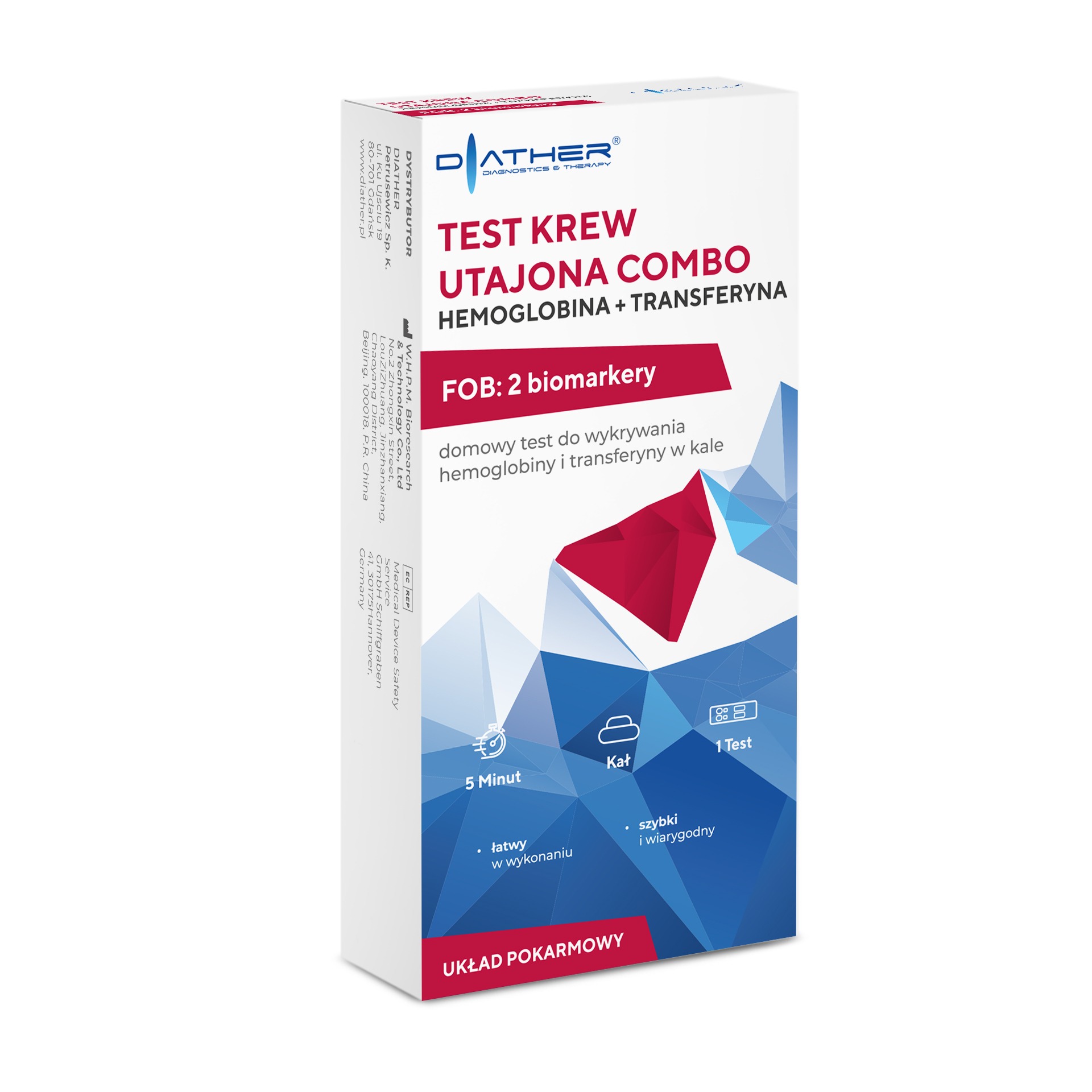 TEST KREW UTAJONA COMBO  HEMOGLOBINA + TRANSFERYNA