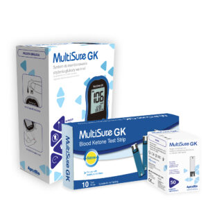 Full Zestaw KETO: Aparat MultisureGK + paski ketonowe 10 szt. + paski do glukozy