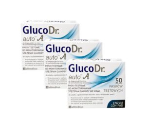 Zestaw paski do pomiaru glukozy GlucoDr auto A 3x 50szt