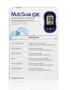 Zestaw do pomiaru stężenia ciał ketonowych i glukozy MultisureGK/aparat + paski ketonowe 25szt+ paski do glukozy 50szt-galeria-3
